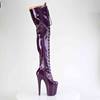 Pleaser - FLAMINGO3020GP Platform Overknee Boots - Purple Product image
